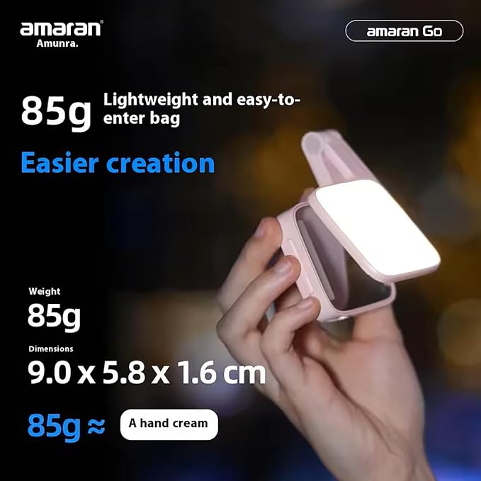 Amaran Go Magnetic Selfie Phone Light,Dual LED Light Source (Blue) | with Adjustable Mirror Light CCT 2700K-6500K,Rechargeable for Selfie,Makeup,Video Conference,TikTok,for iPhone & Android - Image 3