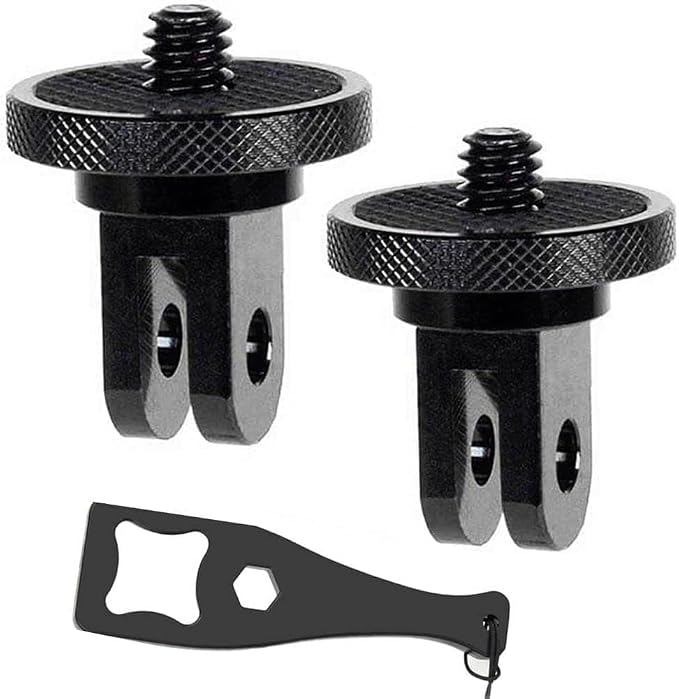 Aluminum Camera Tripod Adapter 1/4"-20 Conversion Adapter Mounts Compatible with Gopro Action Cameras Insta360 and Other Standard 1/4 Accessories, Quarter Inch Mount Adapter (Type AA) - Image 3