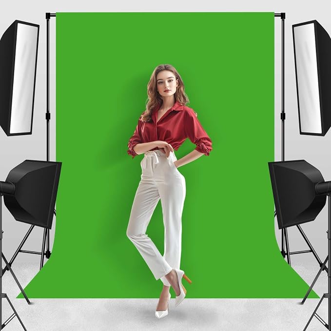 Green Photo Backdrop Professional Photography Background Polyester 8x10ft | Seamless Design eliminates Wrinkle Portrait Photography Wedding Dark Theme Decorations - Image 5