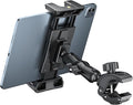 OHLPRO Tablet Mic Stand Holder for iPad Treadmill Handlebar Clamp, Mount for Spin Bike Microphone Peloton Stroller, Fit 5-13” iPad Pro 12.9 Air Mini, Galaxy Tab, iPhone, Fire HD 10 by OHLPRO