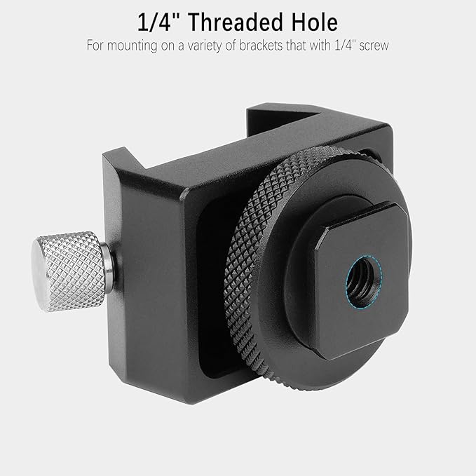 Telescope Mount Adapter Finder Scope Dovetail Base to Camera Hotshoe | Metal Adapter with 1/4" Threaded Hole for Video DSLR Mirrorless Camera Flash Hotshoe Coldshoe Hot Cold Shoe Astrophotography - Image 4