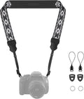 FIEIL Neck Strap Silicone Camera Straps - Padded Camera Strap, 1.5" Wide Adjustable Neck Strap - Compatible with Canon, Nikon, Sony, and More DSLR and Mirrorless Cameras (Khaki Gray Black Rhombus) by FIEIL
