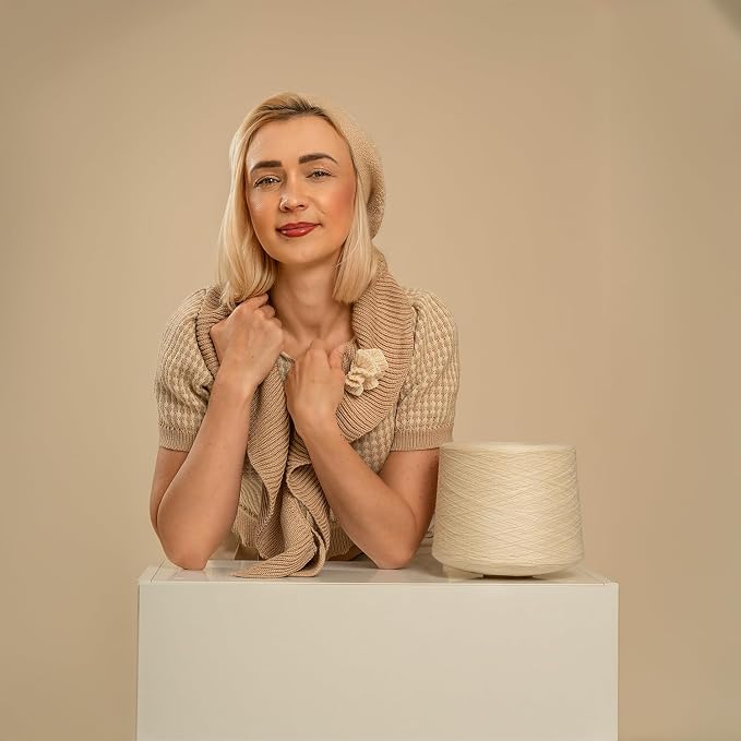 Kate Seamless Paper Backdrop for Photography Beige Cream Backdrop Paper (53''x32.8' Ivorine) - Image 6
