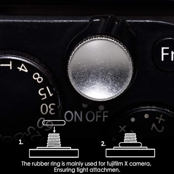 Fuji Shutter Release Button Accessories-Fujifilm Camera Soft Shutter Button | Silver Shutter Button for Canon Nikon Leica Film X100V X100F Xt5 Xt4 Xt3 Xt2 Xt30 Xt20 Xt10 Xpro3 Xpro2 Xpro1 - Image 5