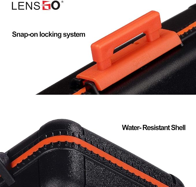 LENSGO Camera Battery Memory Card Case, Memory Card Hard Protector Case Water-Resistant Anti-Shock Compact Camera Battery Card Storage Box - Image 3