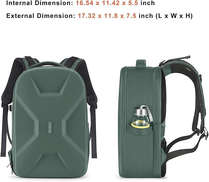 MOSISO Camera Backpack, DSLR/SLR/Mirrorless Photography Camera Bag | 15-16 inch Waterproof Hardshell Case with Tripod Holder&Laptop Compartment Compatible with Canon/Nikon/Sony, Emerald Green - Image 7