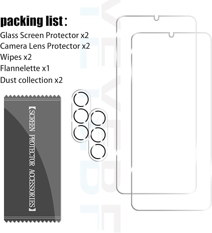 Galaxy A17 HD Clear Tempered Glass Screen Protector + Camera Lens Protectors, [2+2 Pack] [3D Glass] [Anti-Glare] [Bubble-Free] Screen Protector Glass For Samsung Galaxy A17 - Image 7