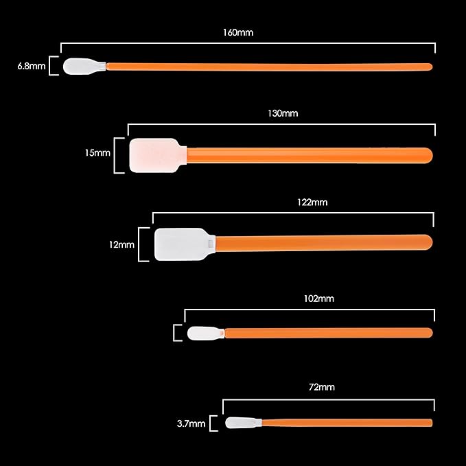 AAwipes Cleaning Swab Kit Mixed Microfiber and Foam Swab Sticks (5 Types, Total 100 Packs) for Printer, Gun, Optics Lens, Camera, Arts and Crafts, Automotive Detailing (FAC501) - Image 3