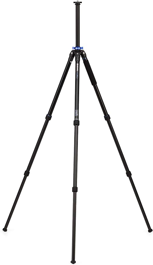 Benro Mach3 Aluminum Series 2 Tripod, 3 Section, Twist Lock Legs, Monopod Conversion, Twist Lock Legs, 15.2" Maximum Height, 26.5 lb. Load Capacity- Black (TMA27A) | Includes spiked feet, short column and case for travel, stability and storage - Image 2