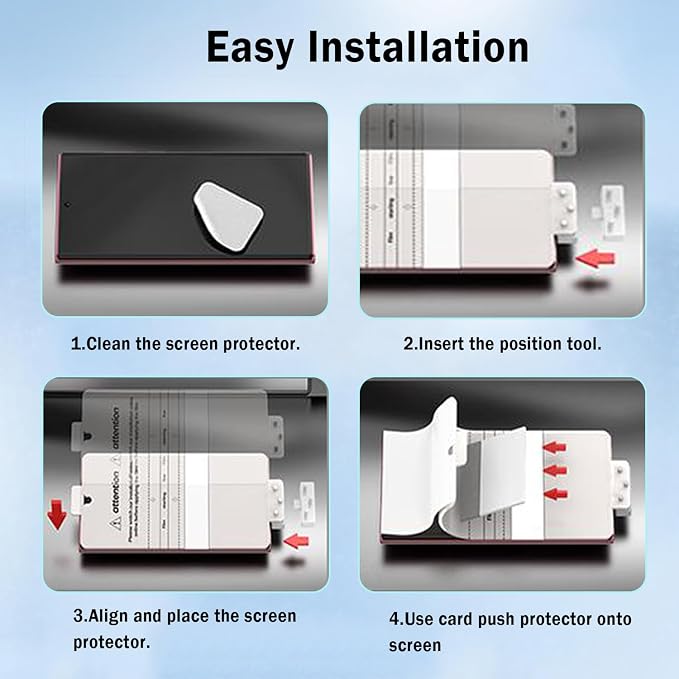 2+2 Pack Soft Flexible TPU Film Screen Protector for Samsung Galaxy S26 Ultra & Camera Lens Protector,Full Coverage,HD Clear,Support Fingerprint Unlock,with Easy Installation Alignment Tool - Image 5