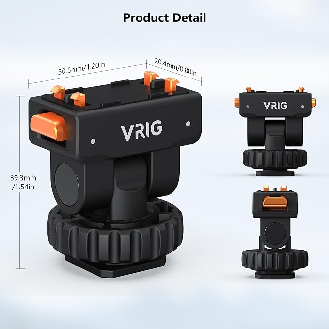 VRIG AC-44 Magnetic Quick-Release Cold Shoe Mount for Insta360 Ace Pro 2 | Cold Shoe Adapter & 1/4" Thread Tripod Adapter Compatible DSLR Camera Hot Shoe, Tripod, Action Camera Accessories - Image 5