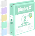 BinderX 3 Ring Binder 2 Inch, 2" Clear View Binder, Light Green, Letter /A4 | Extra Durable, PVC-Free, Customizable, Interior Pockets, 450-Sheet Capacity, Eco-Friendly, Reinforced Hinge, School, Office by Sooez