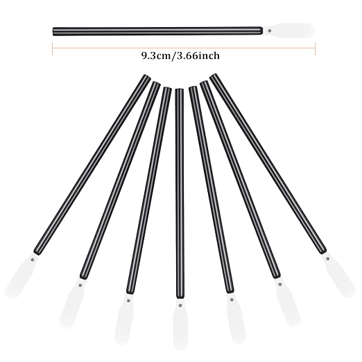 Chinco 200 Pieces Foam Swab Sponge Swab Foam Tips Sponge Stick for Inkjet Printer Print Head Camera Optical Lens Optical Equipment(Black,3.66 Inch) - Image 3