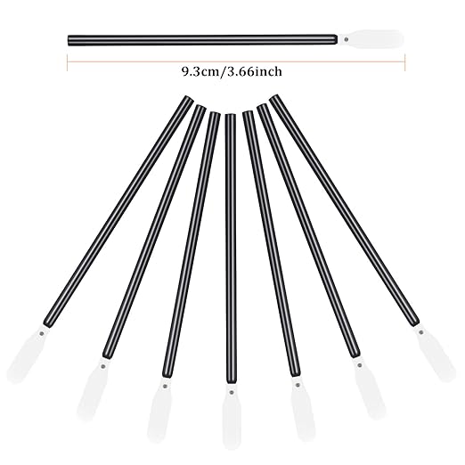 Chinco 200 Pieces Foam Swab Sponge Swab Foam Tips Sponge Stick for Inkjet Printer Print Head Camera Optical Lens Optical Equipment(Black,3.66 Inch) (Pack of 2) - Image 3