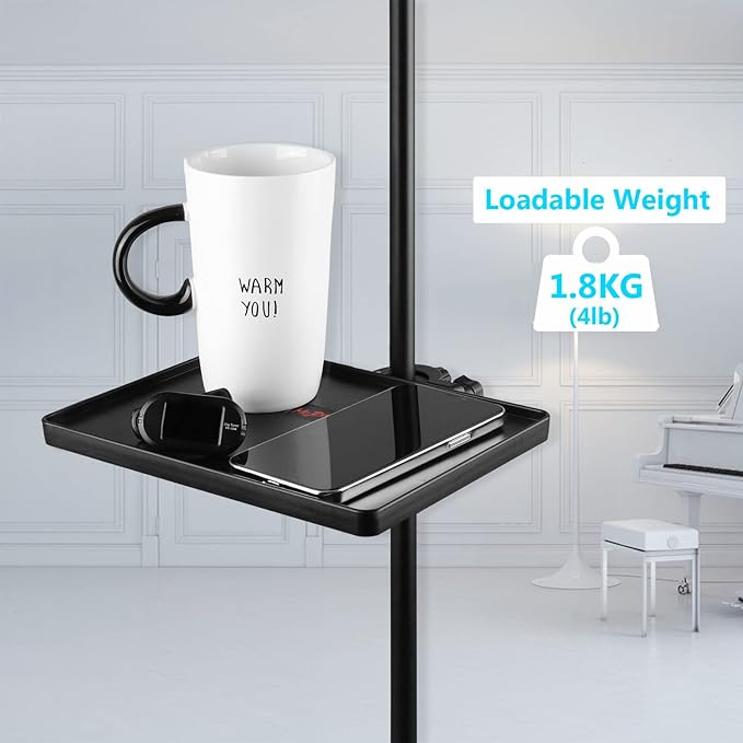 Mr.Power Microphone Stand Plastic Tray, Mic Stand Clamp-On Rack Tray Holder Suitable for Most Mic Stands, for Stage, Live Streaming, Recording, Concert Performance, Karaoke (8.7" x 6.5") - Image 3