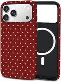 TPU Phone Case for iPhone, MagSafe Wireless Charging Compatible, Shockproof Slim Fit Protective Cover with Anti-Yellowing & Raised Camera Protection (Polka dot 6, iPhone 17 Pro(6.3")) by Unknown