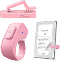 Page Turner Ring for Kindle,Remote Control for iPhone iPad Tablets eReaders | Clicker Page Turner for Kindle Accessories for Camera Video Record&Shutter Selfie with Storage Bag, Fits Thick Cases (Pink) by JIMZOO