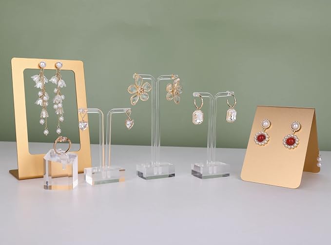 3pcs acrylic T bar earring display stand for show, retail hanging earring holder for online business, transparent jewelry Photography Props【Acrylic Earring T Stand-3pcs 】 - Image 8