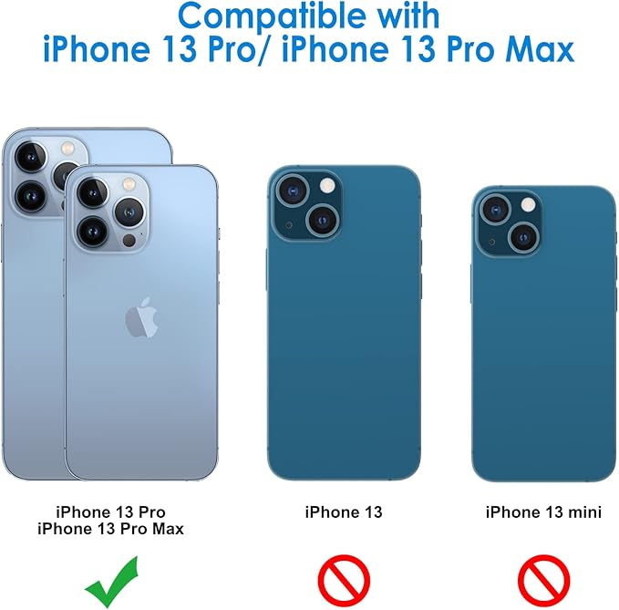 JETech Camera Lens Protector for iPhone 13 Pro Max/13 Pro, 3-Pack | 9H Tempered Glass, HD Clear, Anti-Scratch Protection, Night Shot Compatible, Case-Friendly - Image 2