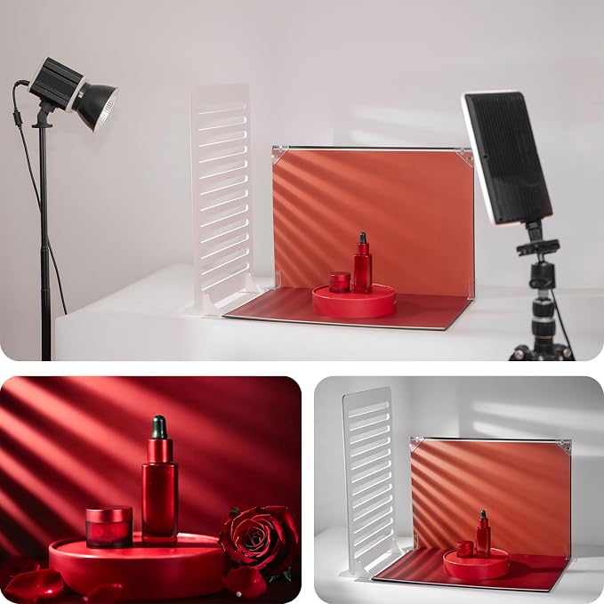 BYSTONE Photo Backdrop Board and Background Kit for Product Photography | 20 patterns, 16.5 x 11.7 in, 2 shadow props, food, beauty, jewelry and UGC shots - Image 9