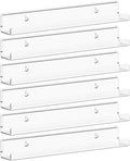 Lifewit Narrow Acrylic Floating Shelves for Vinyl Record 12", Clear 6 Pack | Wall Shelf for Nail Polish, Book, Picture, Makeup, Album Covers Display Organizer for Bedroom, Living Room, Bathroom Decor by Lifewit