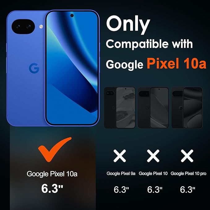 ivoler Screen Protector for Google Pixel 10a 6.3" Tempered Glass 3-Pack | Fingerprint Unlock Compatible, 9H Hardness, Bubble Free, Easy Install Frame for Pixel 10a - Image 2