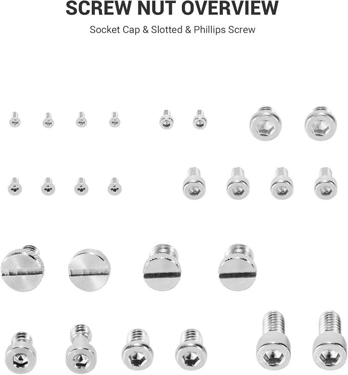 SmallRig 26 Pcs Stainless Steel Camera Screws, 1/4" 3/8" M2 M2.5 M3 M4 | with Portable Storage Case, Suitable for Cameras, Cages, Handles - Image 3