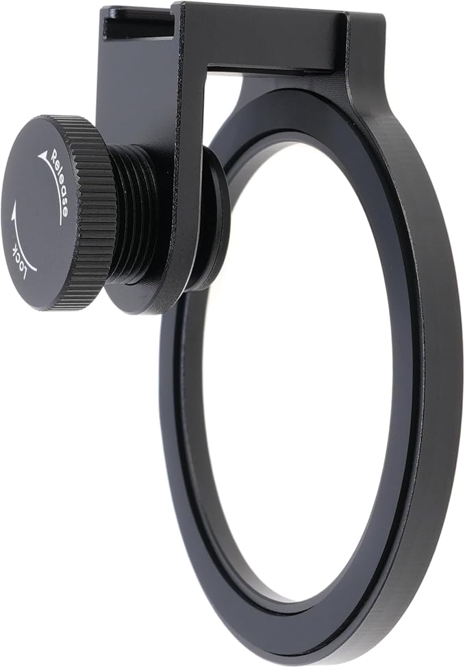 Clip-on 67mm Thread Lens Filter Adapter Kit for iPhone 16 15 14 Pro | Max 16 Plus Smartphone Cell Phone,Cold Shoe Mount for LED Light,Anti-Slip/Anti-Scratch Lock Knob (Filter adapter) - Image 3