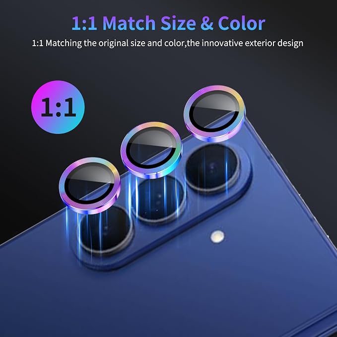 Camera Lens Protector for Samsung Galaxy Z Fold 7,1 Pack | Tempered Metal Glass Camera Cover, HD Clear Anti-Scratch Lens Screen Protector Film,Case Friendly,Colorful Titanium - Image 5