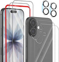 Front Screen and Back Protector for iPhone 17 with Camera Lens Protector | (2+2+2+1) 9H Hardness, Easy to Install with Alignment Tool,Anti-Fingerprint,Anti-glare by BIGFLYANTS