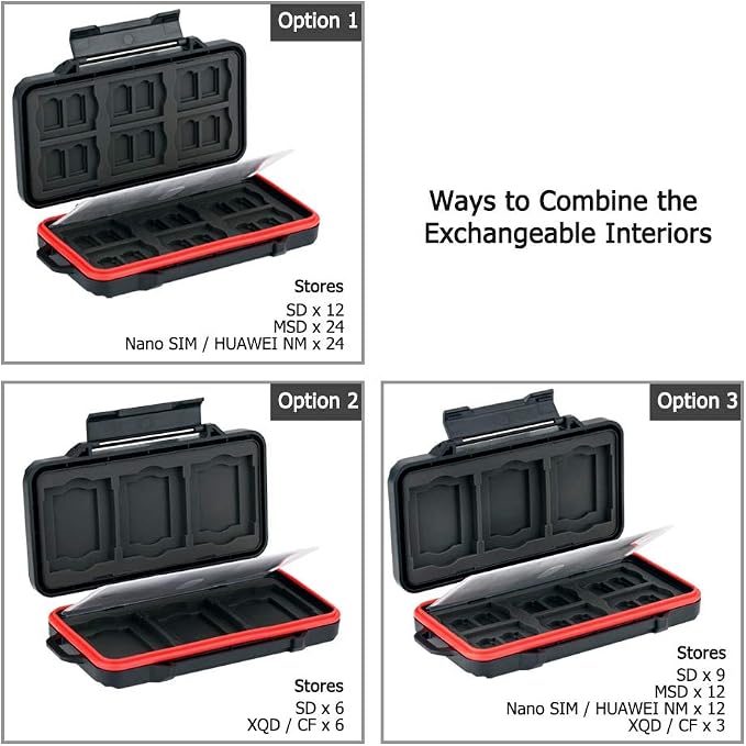 PROfezzion Memory Card Holder Case for CFexpress Type B, XQD, CF, SD & TF | 48 Slots Weatherproof, Heavy Duty Hard Shell, Fits CFexpress Type-B, XQD, CF, SD & MicroSD Cards (Not for CFexpress Type-A) - Image 4