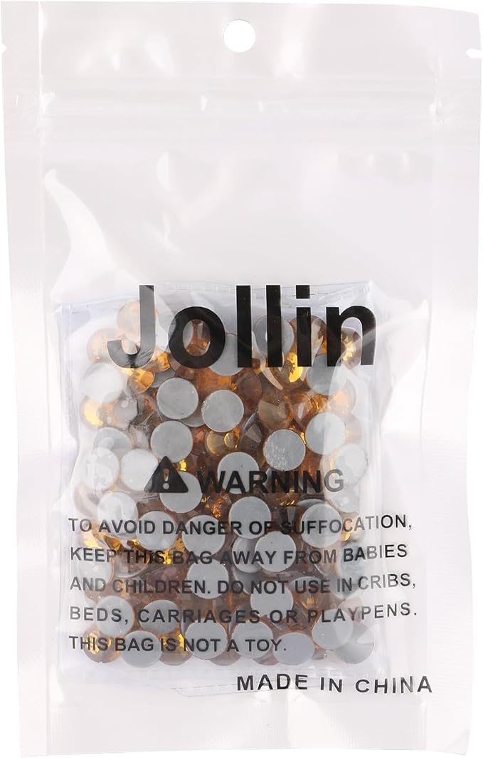 Jollin Hotfix Rhinestones Flatback Crystal Gems 8.4mm SS40, Topaz | 144pcs Hot Fix Crystals Glass Rhinestones for Bedazzling, Crafting, Clothes, Shoes & Accessories DIY Decoration - Image 7