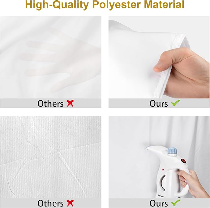 3.2x5ft White Screen Backdrop Small, Non-Reflective Fabric Backdrops | Wrinkle Resistance Seamless Background Curtain, White Photography Background for Streaming, Studio Portrait Shoots - Image 6