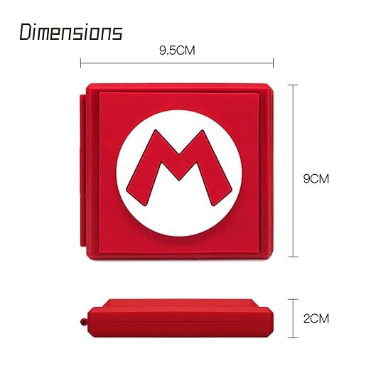 doepeBAE Game Card Case for Nintendo Switch,Portable Game Card Holder,Hard Shell Storage Case,Large Capacity Switch Card Organizer with 12 Card Slots (M Red) - Image 2