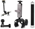 Motorcycle Camera Mount Camera Clamp Mount with Ballhead and Extension Pole Compatible with Canon, Nikon, DSLR Gopro for Desk Tripod Tube Crossbar Gimbal Rods Bike by dsdistinctivestyle