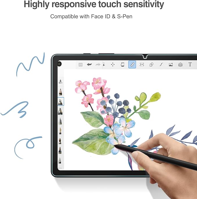 ProCase 1 Pack Screen + 3 Camera Lens Protector for Galaxy Tab S9/10 FE | for Galaxy Tab S10 Lite 5G 10.9"/Tab S10 FE 2025 / Tab S9 FE G WiFi 2023, Tempered Glass Film Guard Compatible with S Pen - Image 4
