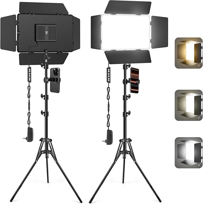 2-Pack LED Video Light Kit, 2500K-8500K Studio Light for Video Recording/Photography by Unknown