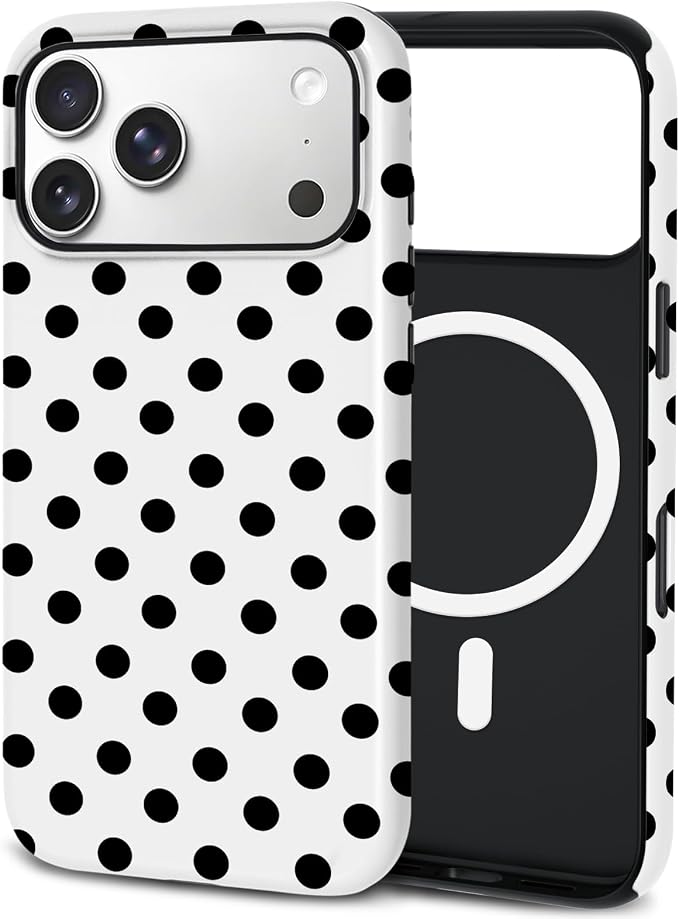 TPU Phone Case for iPhone 17 Pro, MagSafe Wireless Charging Compatible, Shockproof Slim Fit Protective Cover with Anti-Yellowing & Raised Camera Protection (Point 5, iPhone 17 Pro(6.3")) by Unknown