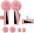 Wireless Lavalier Microphone for iPhone - iPad, Android Phone Computer, Mini Microphone for Live Streaming, Video Recording, Outdoor or Indoor Interviews, YouTube, TikTok, Vlog (Pink) by Unknown