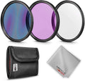 67MM Zeikos Photo Professional Photography Filter Kit (UV, CPL Polarizer, FLD) for Camera Lens with 67MM Filter Thread + Filter Pouch with Miracle Fiber Cloth (ZE-FLK67) by ZEIKOS