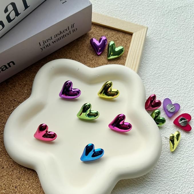 60 Pcs of Cute Soft Wooden Board thumbtack with Golden Hearts can be Used for Photo Walls, memos, whiteboards, and Decorative thumbtack (Mixed Color) - Image 6