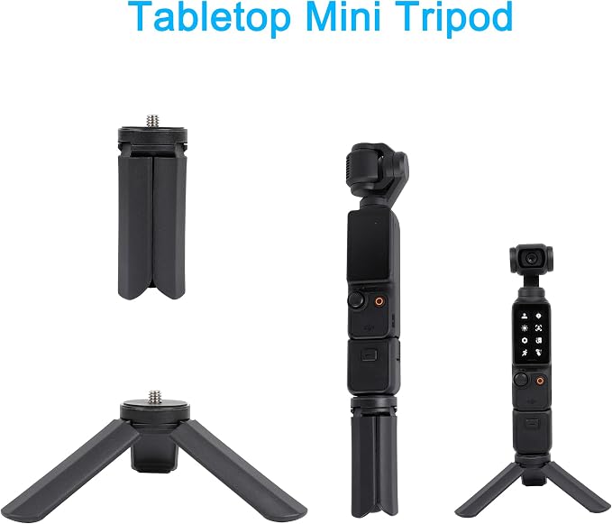 PellKing Tabletop Tripod and Handheld Selfie Stick/Poe Tripod Kit | for DJI OSMO POCKET 4 3 2 Camera and DJI OSMO NANO,DJI Osmo Action 6 5 Pro 4,Insta360 Luna Ultra X5 X4 X3 X2 Accessories - Image 4