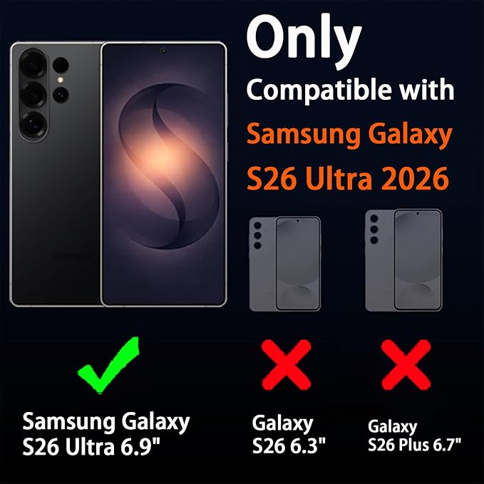 2 Pack for Samsung Galaxy S26 Ultra Camera Lens Protector,9H Tempered Glass Lens Screen Protector,Ultra HD Anti Scratch Camera Cover for Galaxy S 26 Ultra 2026,Clear - Image 2