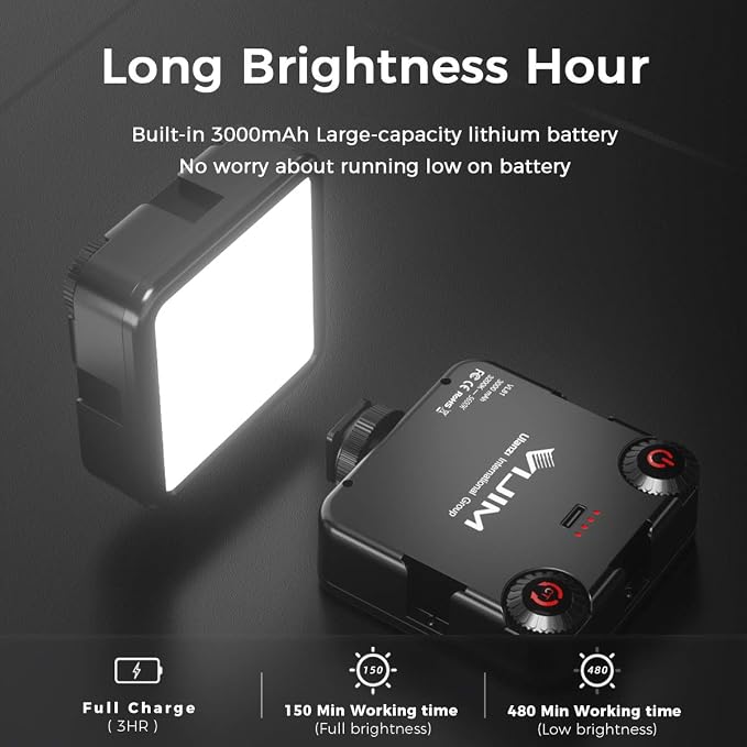 ULANZI VL-81 3000mAh Bi-Color LED Video Light w Softbox - 3200K-5600K+CRI95 Rechargeable Camera Light, 3 Cold Shoe Mount for DSLR/GoPro/Sony/Canon/iPhone, Vlog Filming TikTok Live & Photography - Image 4