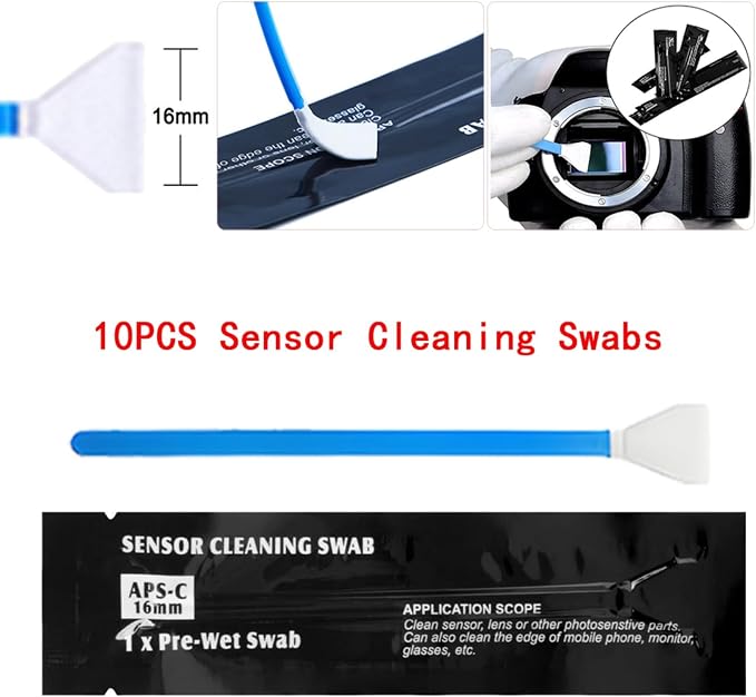 Professional Camera Cleaning Kit(38 pcs) - Including Lens Paper/Blower, APS-C Clean Swabs, Microfiber Cloths, Lens Pen, Clean Brush - DSLR Photography Accessories Lens Cleaning Kit Photographer Gifts - Image 5