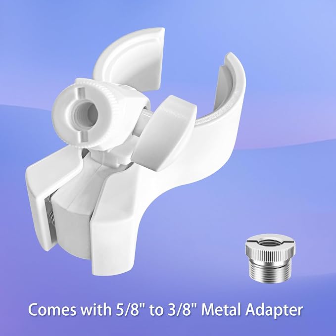 Large Microphone Clip for Mics with Outer Diameter 1.26" to 2.3" | Adjustable Mic Holder, Premium ABS, Inside sponge to protect microphones, With 5/8" Male to 3/8" Female Screw Adapter - Image 5