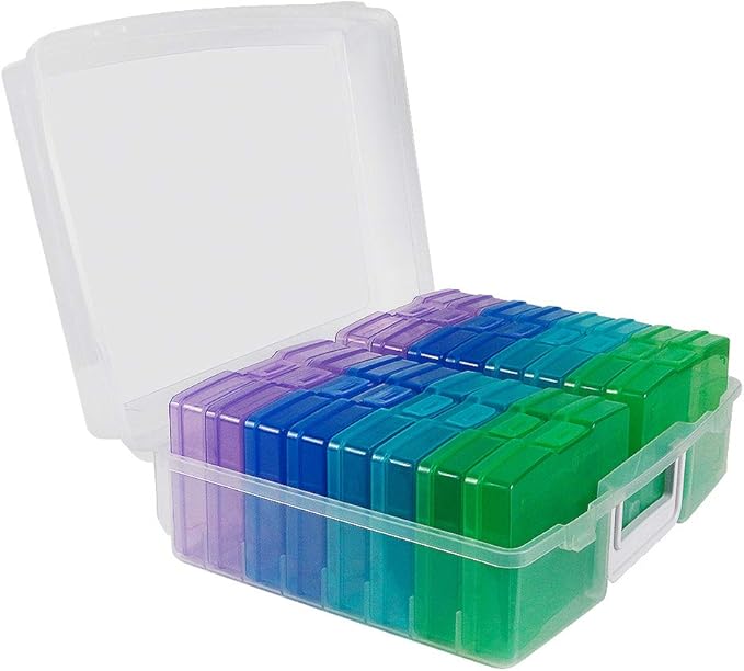 novelinks Photo Storage Box and 16 Inner 4" x 6" Photo Storage Containers | 1Pack Color, Photo Albums 4x6 Pictures, Photo Organizers and Storage, Card Game Storage, Task Boxes for Special Education - Image 2