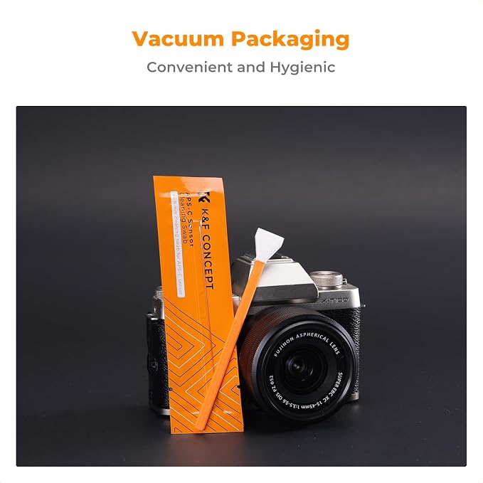 K&F CONCEPT APS-C-Frame Sensors Cleaning Swabs,for CCD and CMOS | 10 Pack Swabs,Vacuum Sealed, Soft and Flexible, Smooth and Lint-Free,Precision Cleaning,for Nikon Sony Canon Camera Clean - Image 6