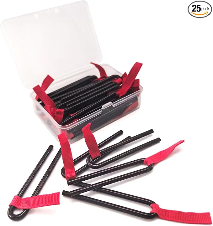 LAFENLIN U-Clips & Red Tabs for Pelican/Nanuk DIY Dividers, 25 Pcs | Replacement for Pelican 1510/1535/1560/1615/1650/V525 & Nanuk 935 Divider Cases.Secure Fixing,Tool-free Install,Quick-release by LAFENLIN-HardCaseLock