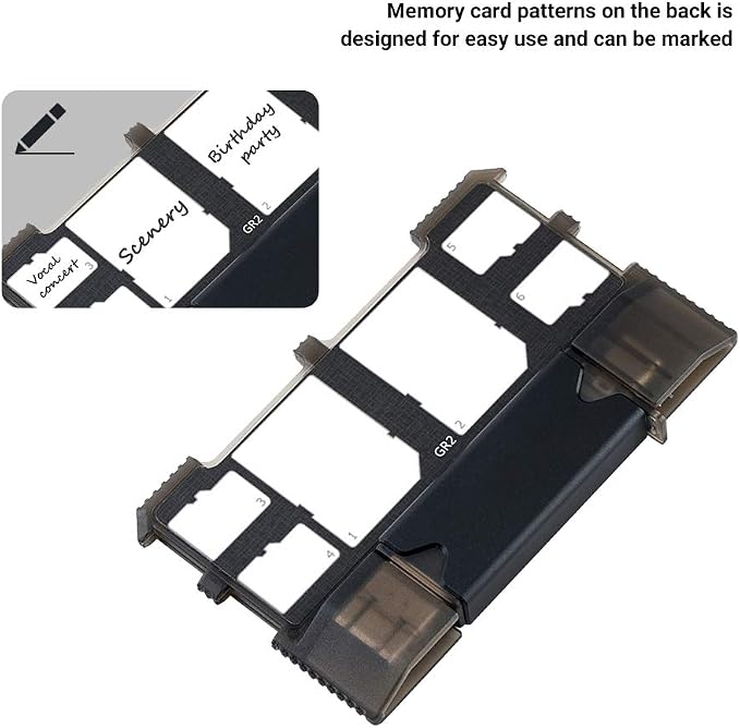 Micro SD Card Holder and SD Card Case, Memory Card Storage Organizer with USB Reader (Type C USB 3.0 Micro 2.0) for Micro SD, Micro SDHC, Micro SDXC,SD, SDHC, SDXC, MMC, RS MMC Card - Image 6